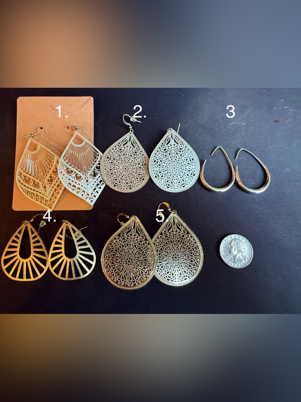 Women's Silver- & Gold-Tone Filigree Teardrop Earrings, 5 available